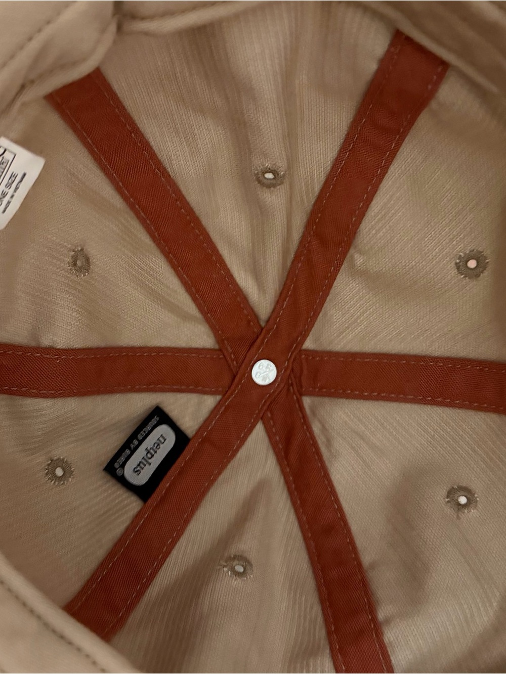 Patagonia Men’s Corduroy Mountain Logo Hat | Beige & Navy - Picture 6 of 7